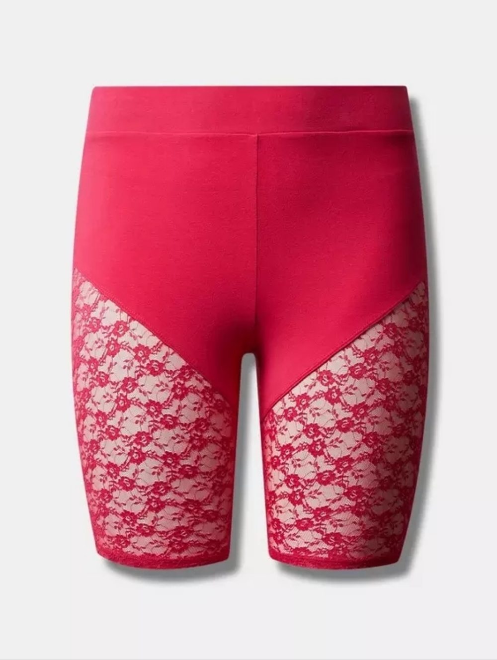 Torrid 9 Inch Signature Waist Lace Inset Bike Short Pink 00X